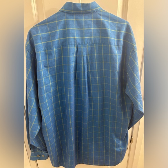 Christian Dior Men’s Blue & Yellow Plaid Button Up Dress Shirt - Size L/17 - Picture 6 of 7